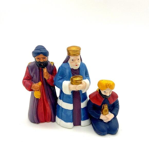 Vtg 3 Wise Men Figure Dept 56 Little Town of Bethlehem Series Nativity Retired - Picture 1 of 6